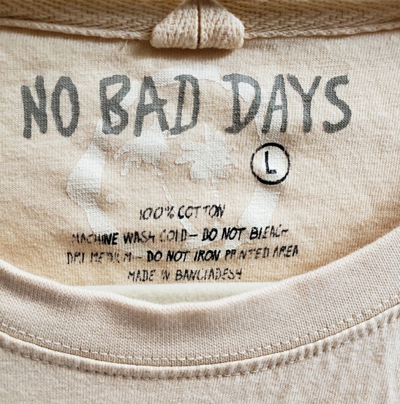 Vintage Men's No Bad Days short sleeveShirt Size L - Picture 3 of 6